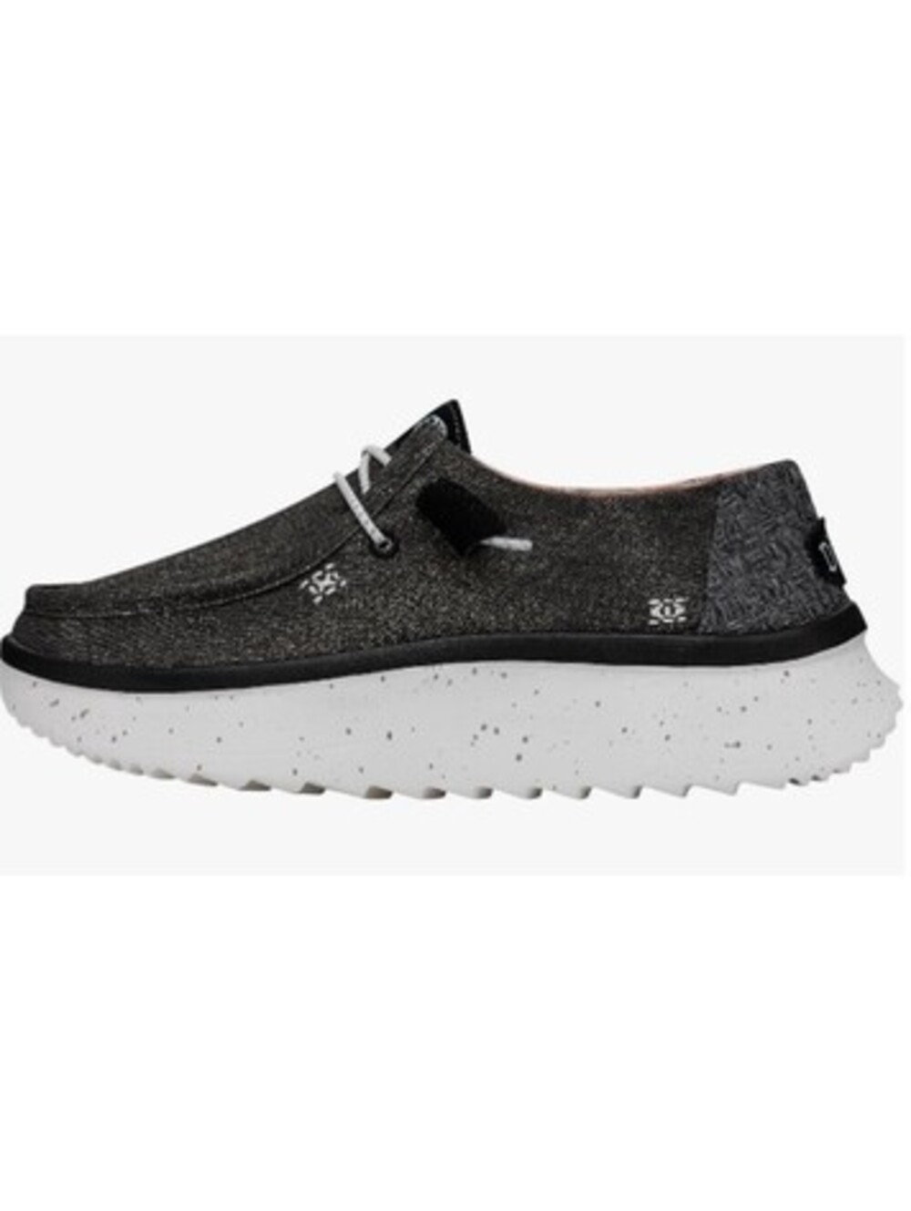 Hey Dude Wendy Peak Chambray Black Women's Casual Slip-On Shoes Size 8